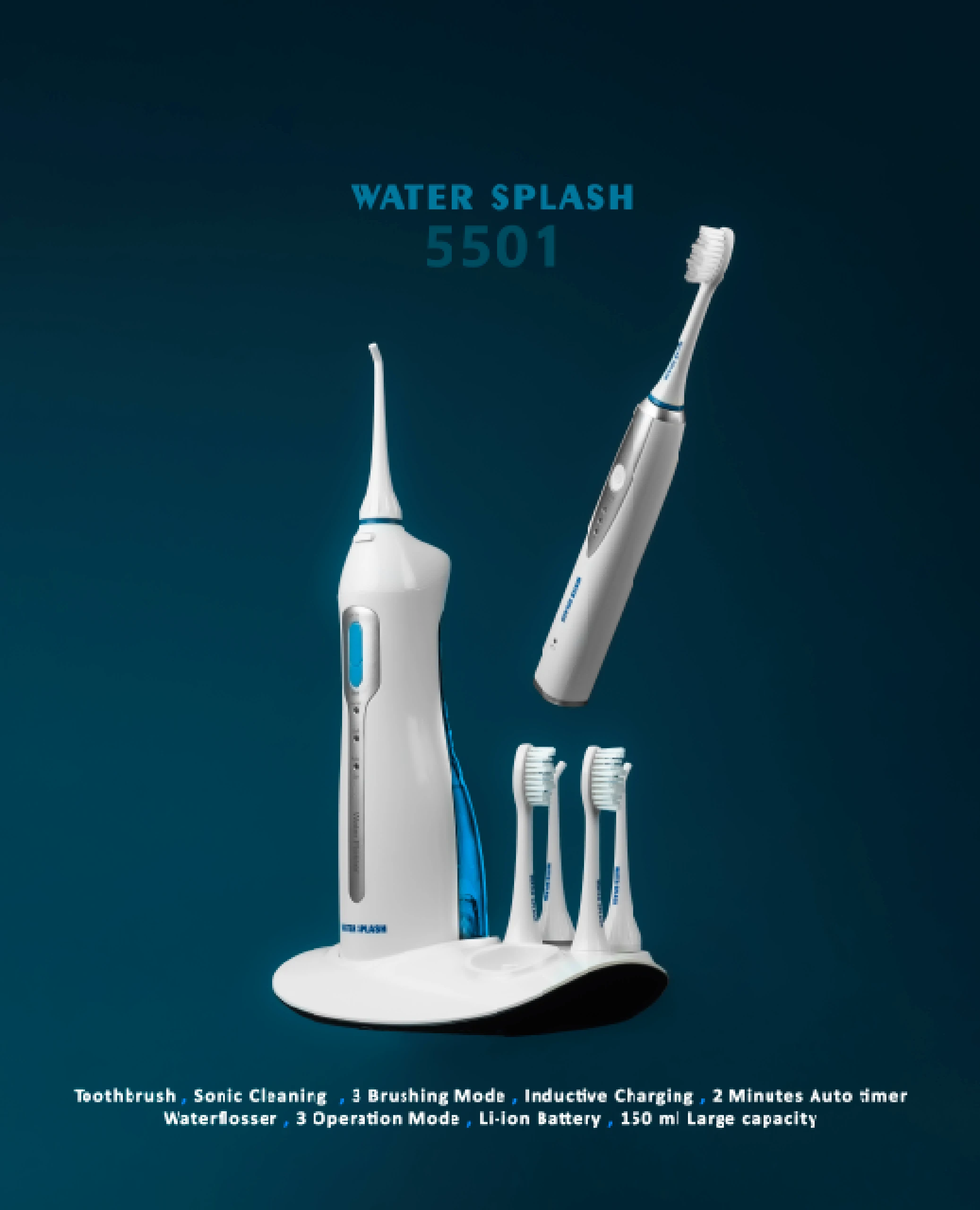 WS 5501 waterjet and electric toothbrush